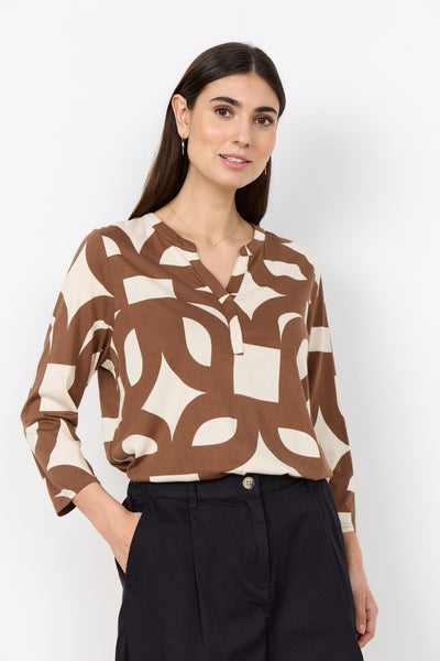 SoyaConcept Felicity AOP 542 toffee print