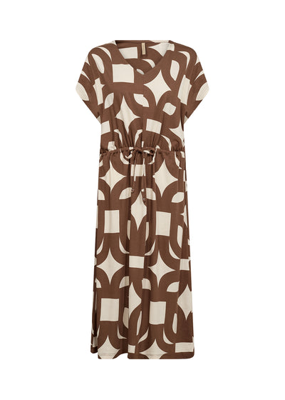 SoyaConcept Felicity AOP 543 Jurk toffee print