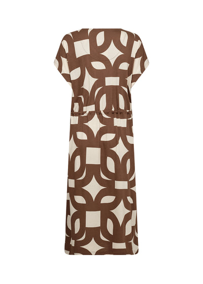 SoyaConcept Felicity AOP 543 Jurk toffee print