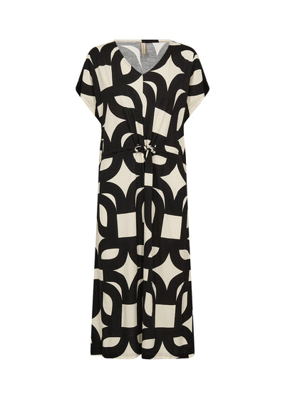 SoyaConcept Felicity AOP 543 Jurk zwart print