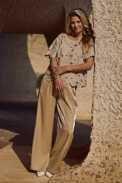 Nukus Rubi Broek Shiny sand