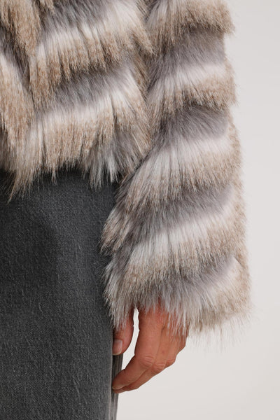 Nukus Lori Jacket Zigzag offwhite grey