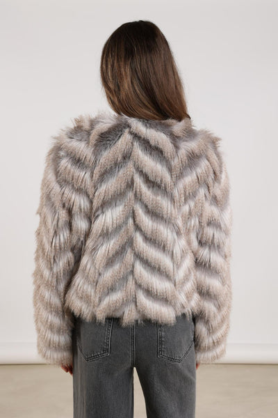 Nukus Lori Jacket Zigzag offwhite grey