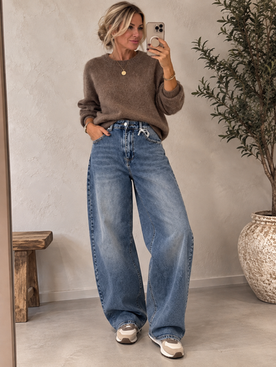 Queen Hearts barrel Jeans Broek 3968-1