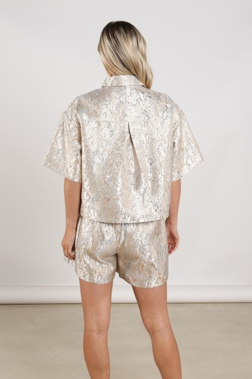 Nukus Leena Blouse gold / cloudy