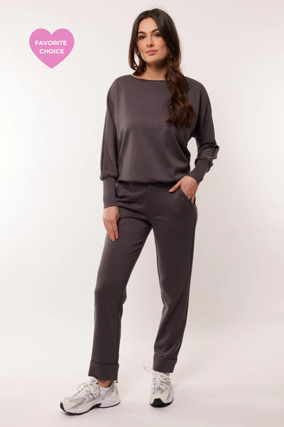 C&S Ceyda Broek dark grey