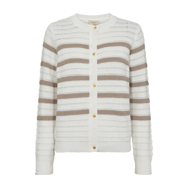 Freequent Sail Vest star offwhite w. taupe