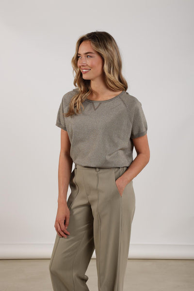 Nukus Anita Top Lurex army