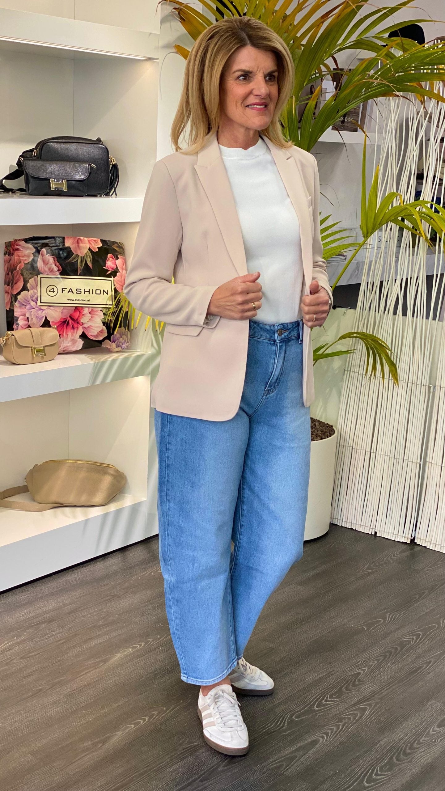 Fashion Halflange Blazer 0401 zand