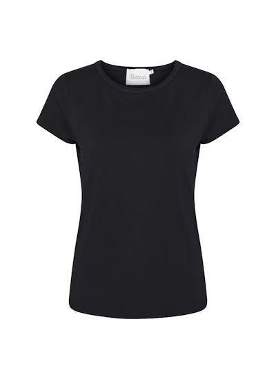 My Essential Wardrobe shirt Modal Tee zwart