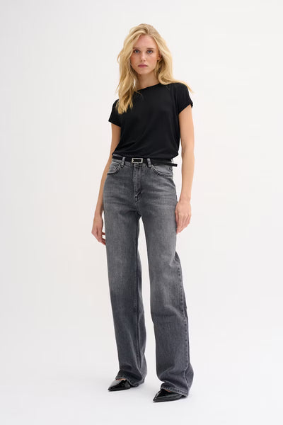 My Essential Wardrobe shirt Modal Tee zwart