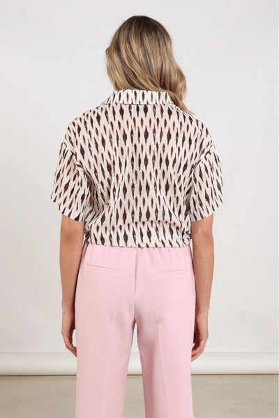 Nukus Britt Blouse Print offwhite/fango