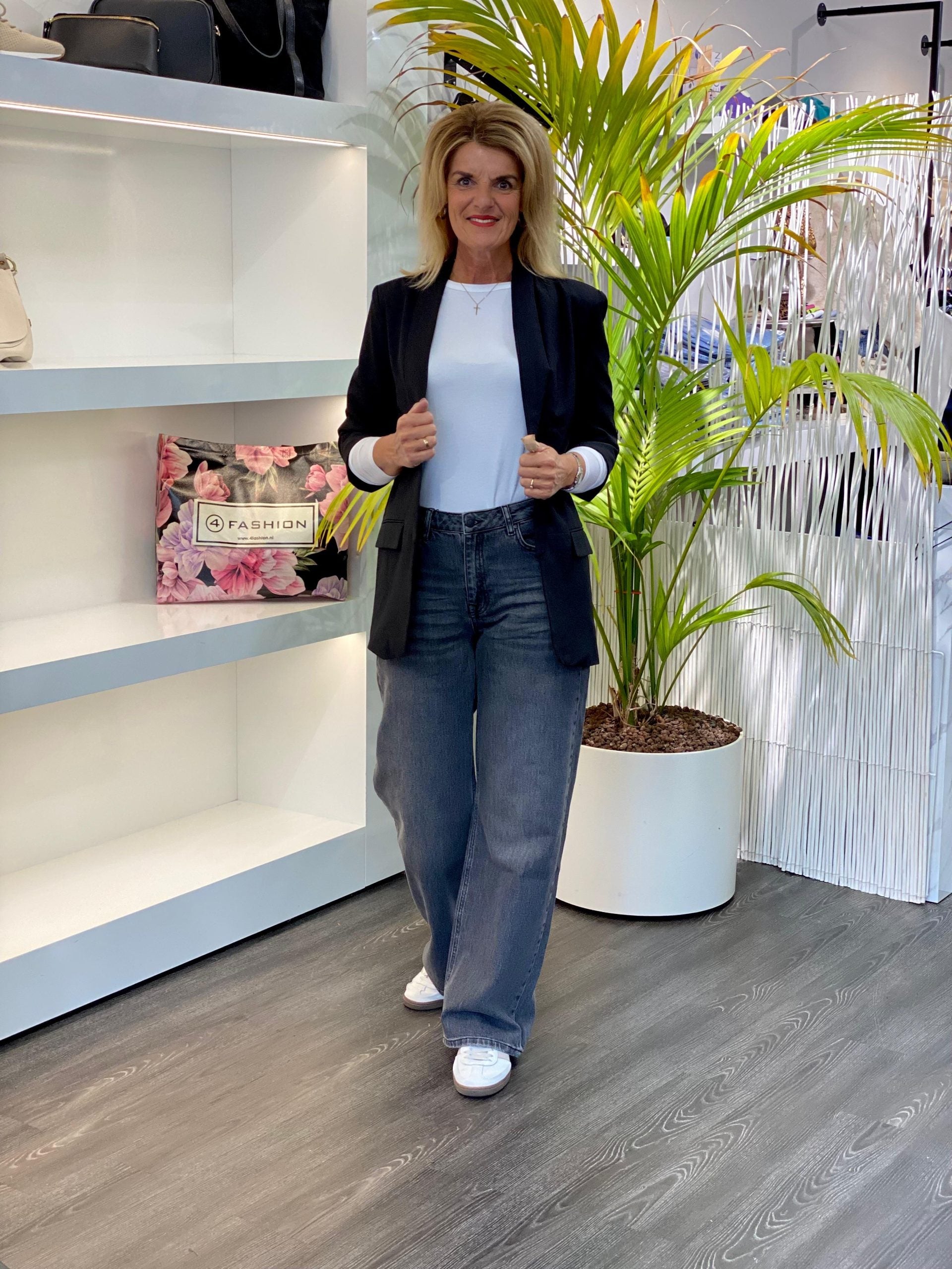 holly gevoerde blazer zwart