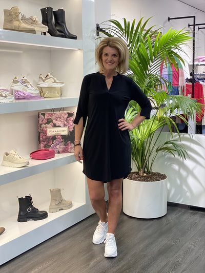 Angelle Milan Traveltuniek Splitmouw 1467/1 zwart