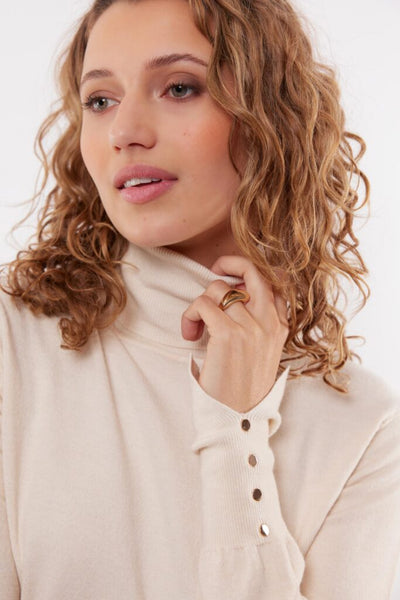 C&S Daye Knit Sweater wool white