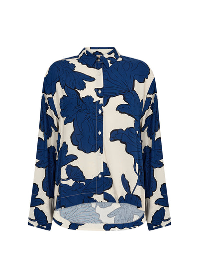 SoyaConcept Vigdis 2 Blouse blue iris creme