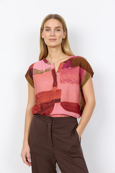 SoyaConcept Catania 1 Top rapture rose print
