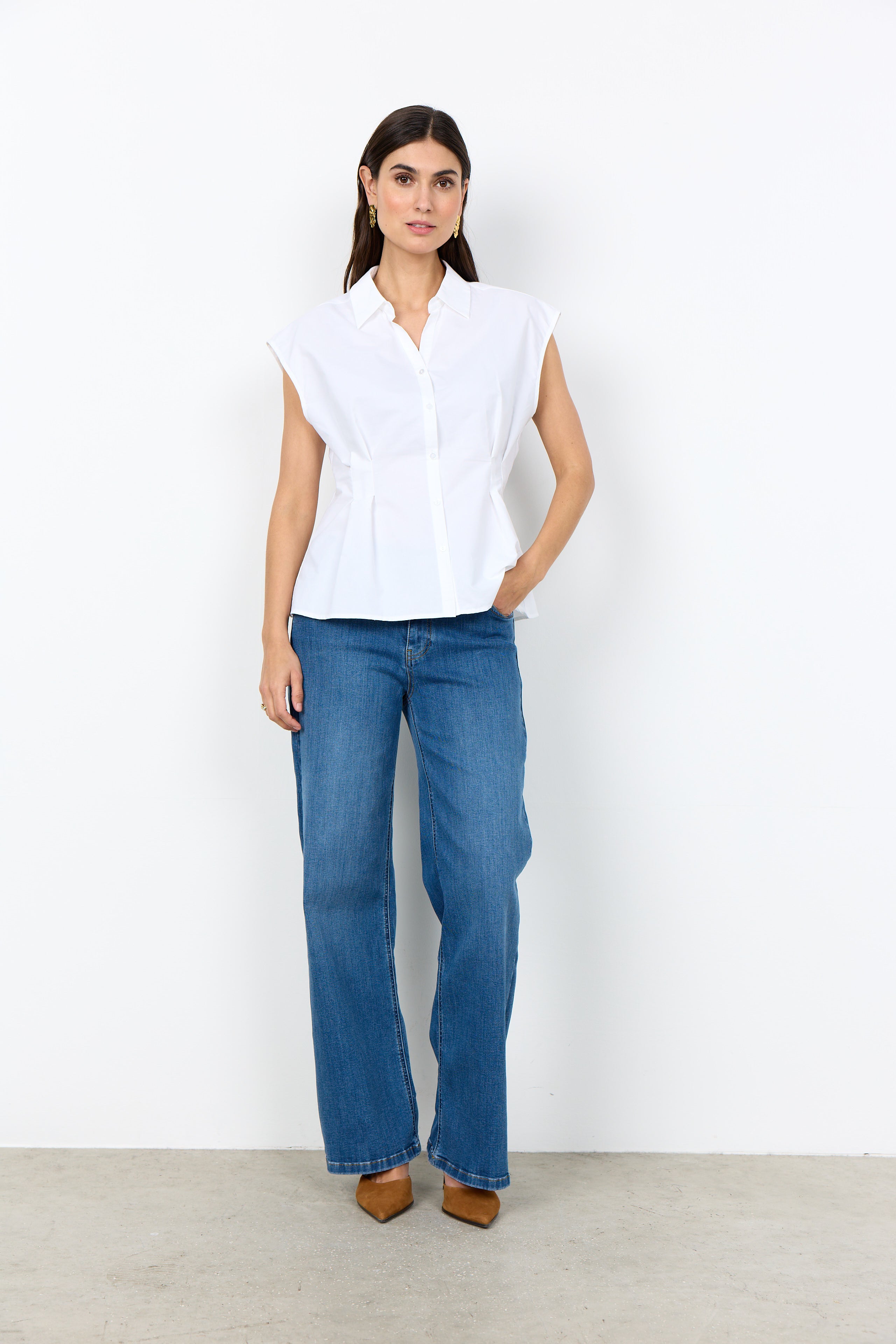 SoyaConcept Netti 126 Mouwloze Blouse wit