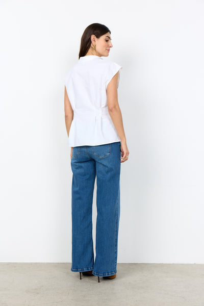 SoyaConcept Netti 126 Mouwloze Blouse wit