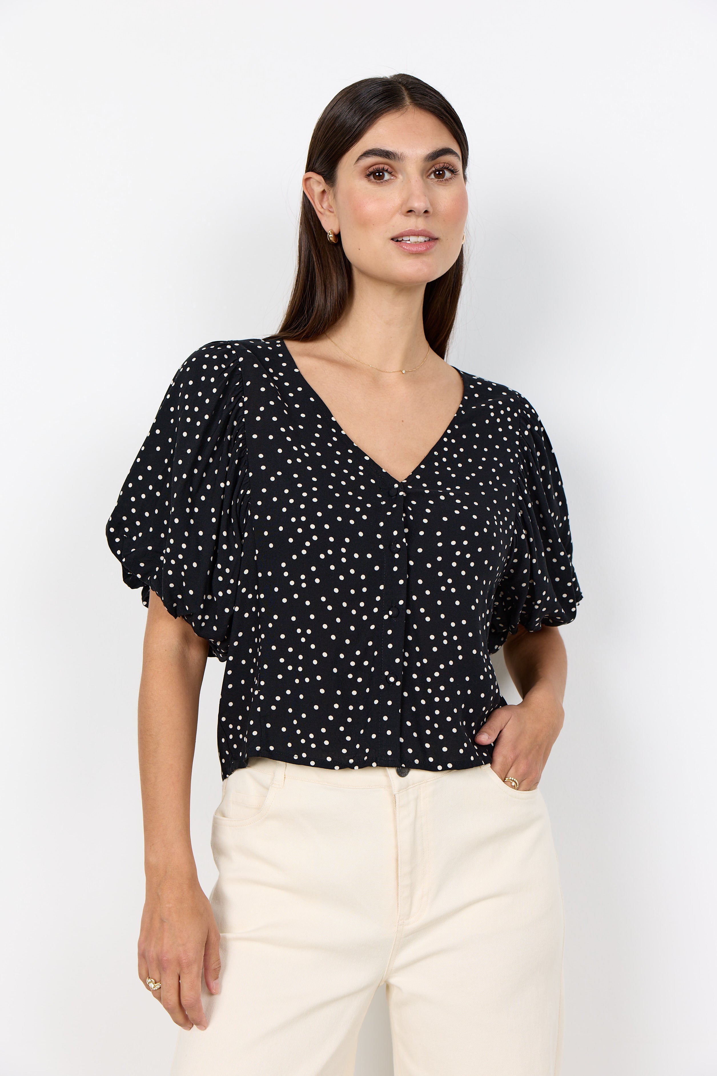 SoyaConcept Gilda 1 Blouse zwart wit