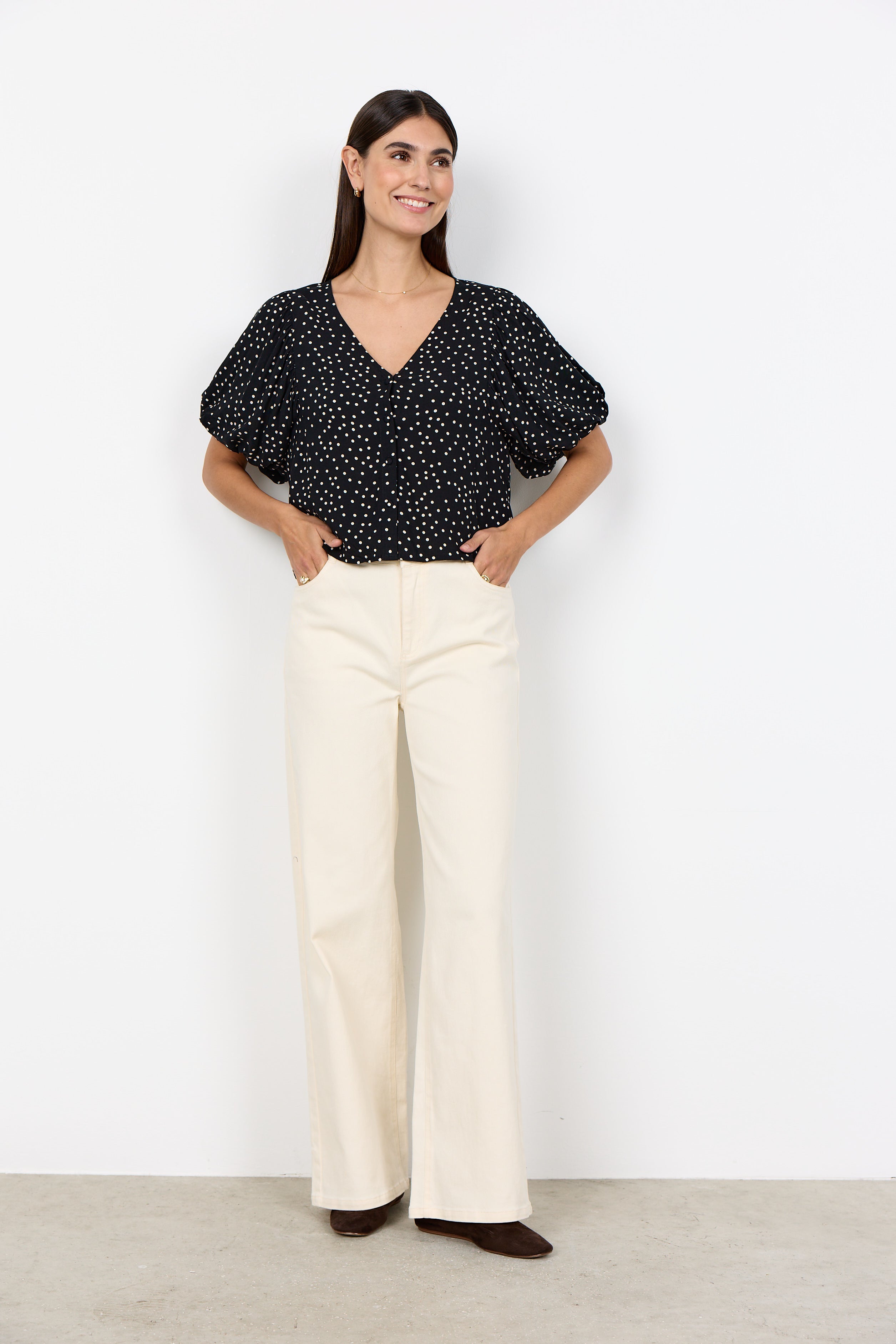 SoyaConcept Gilda 1 Blouse zwart wit
