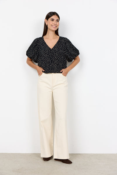 SoyaConcept Gilda 1 Blouse zwart wit