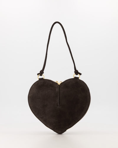 Tas lamour hart suede  bruin/Goud T433