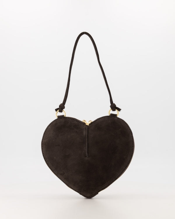 Tas lamour hart suede  bruin/Goud T433