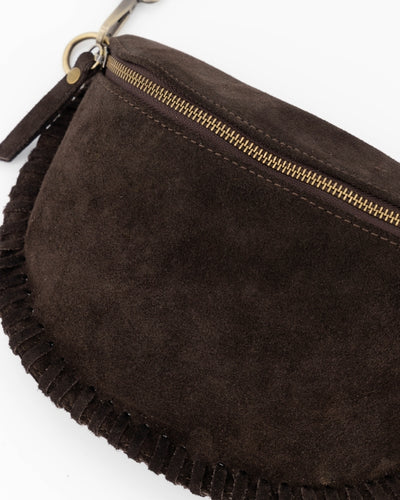 Mara Schoudertas Suede T416 dark brown