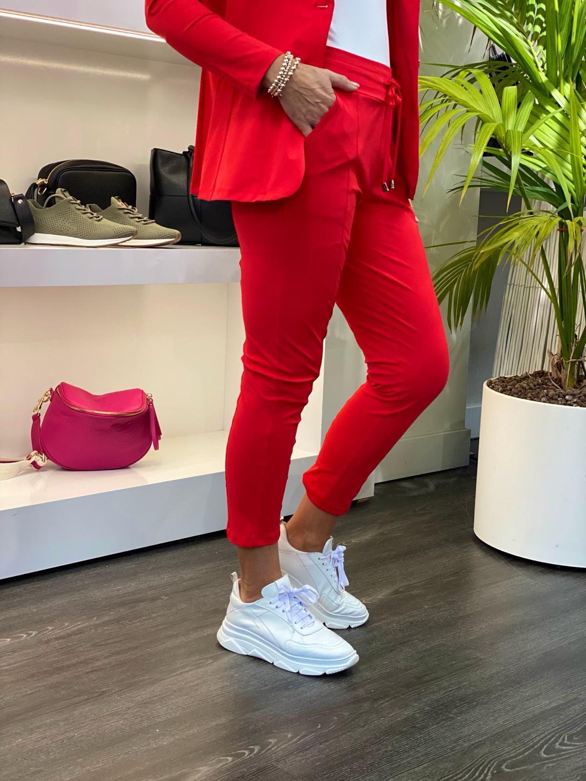 Mi Piace Travelstof Broek 7/8 rood 202024