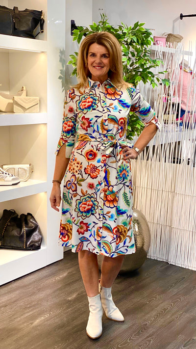 Travelstof Jurk Mi Piace 202092 embroidered bloom print