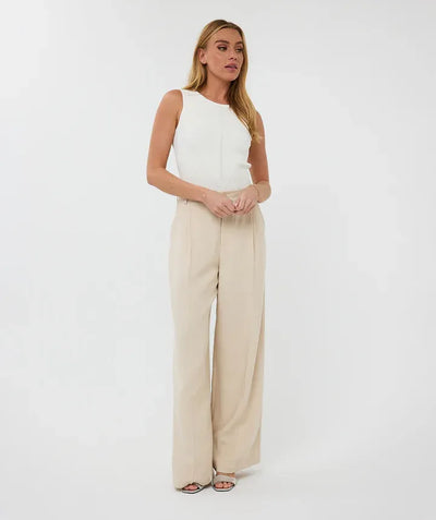 Esqualo Trousers WB Pleat Broek light sand HS25.10221