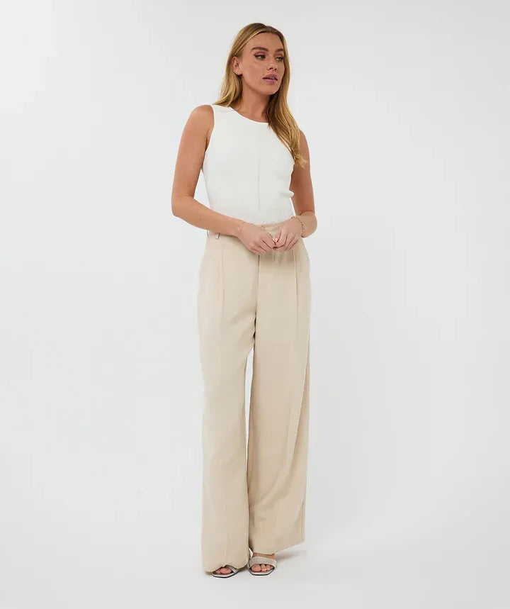 Esqualo Trousers WB Pleat Broek light sand HS25.10221