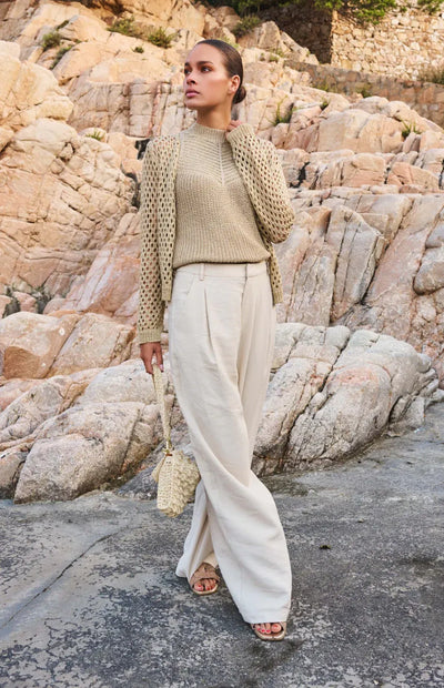 Esqualo Trousers WB Pleat Broek light sand HS25.10221