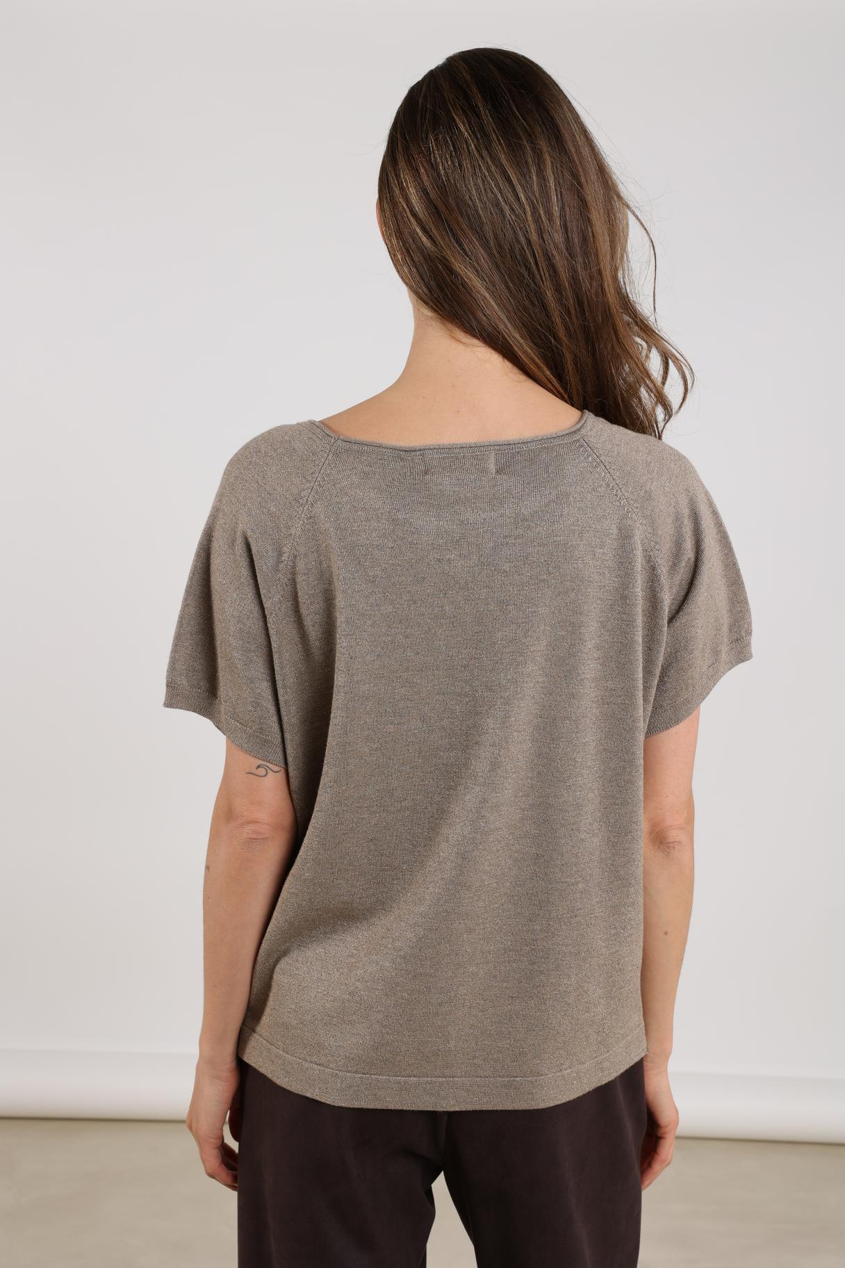 Nukus Anita Top Lurex light fango