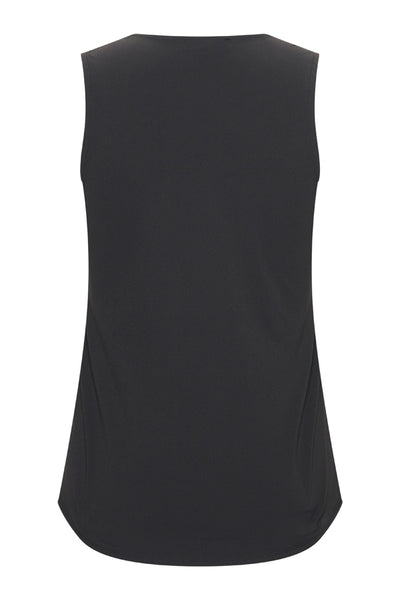 Mi Piace Travelstof Mouwloze Top Vierkante Hals zwart 202610