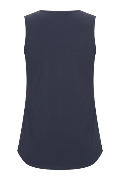 Mi Piace Travelstof Mouwloze Top Vierkante Hals donkerblauw 202610