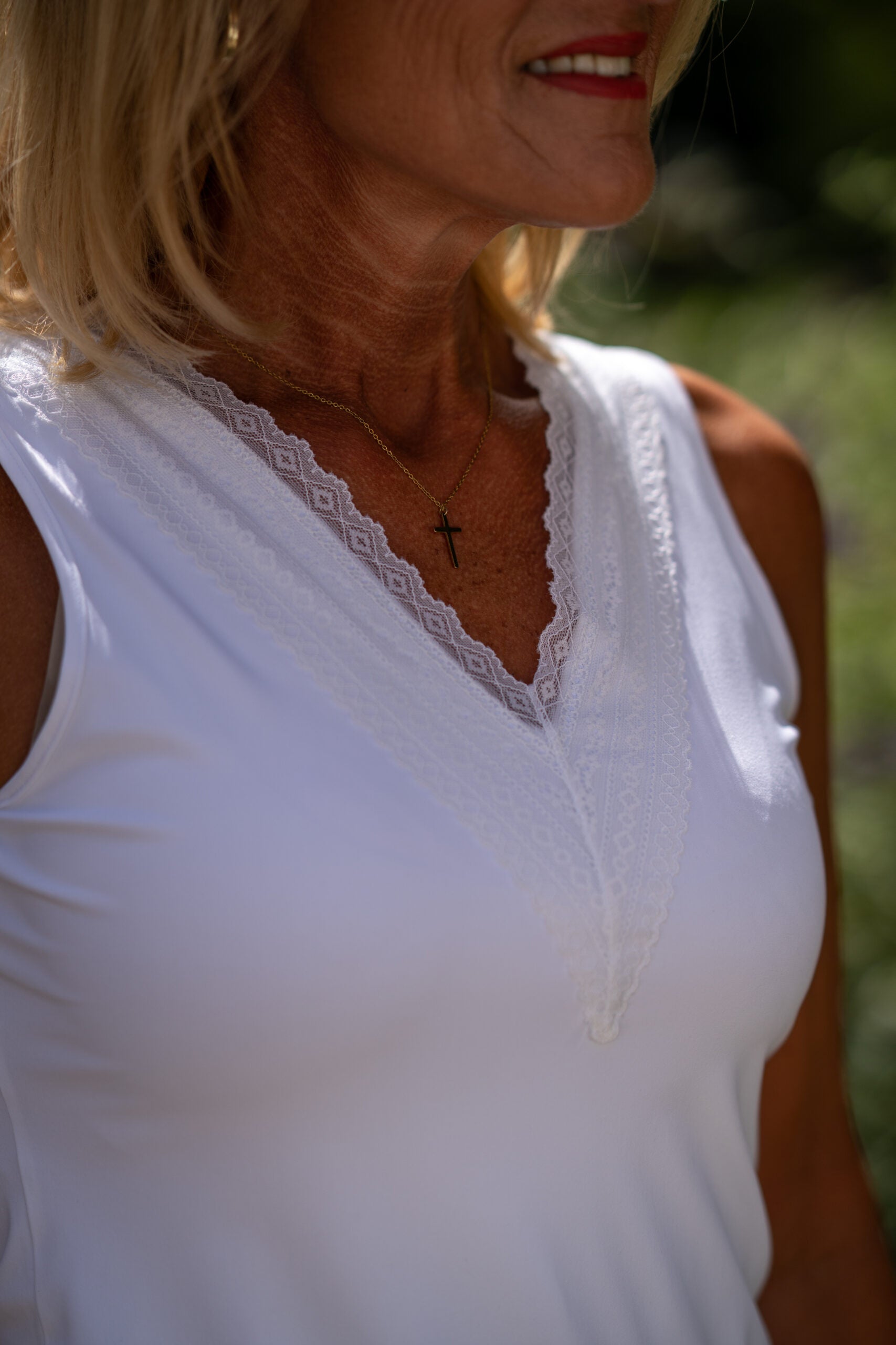 Mi Piace Travelstof Top Kant wit 202254