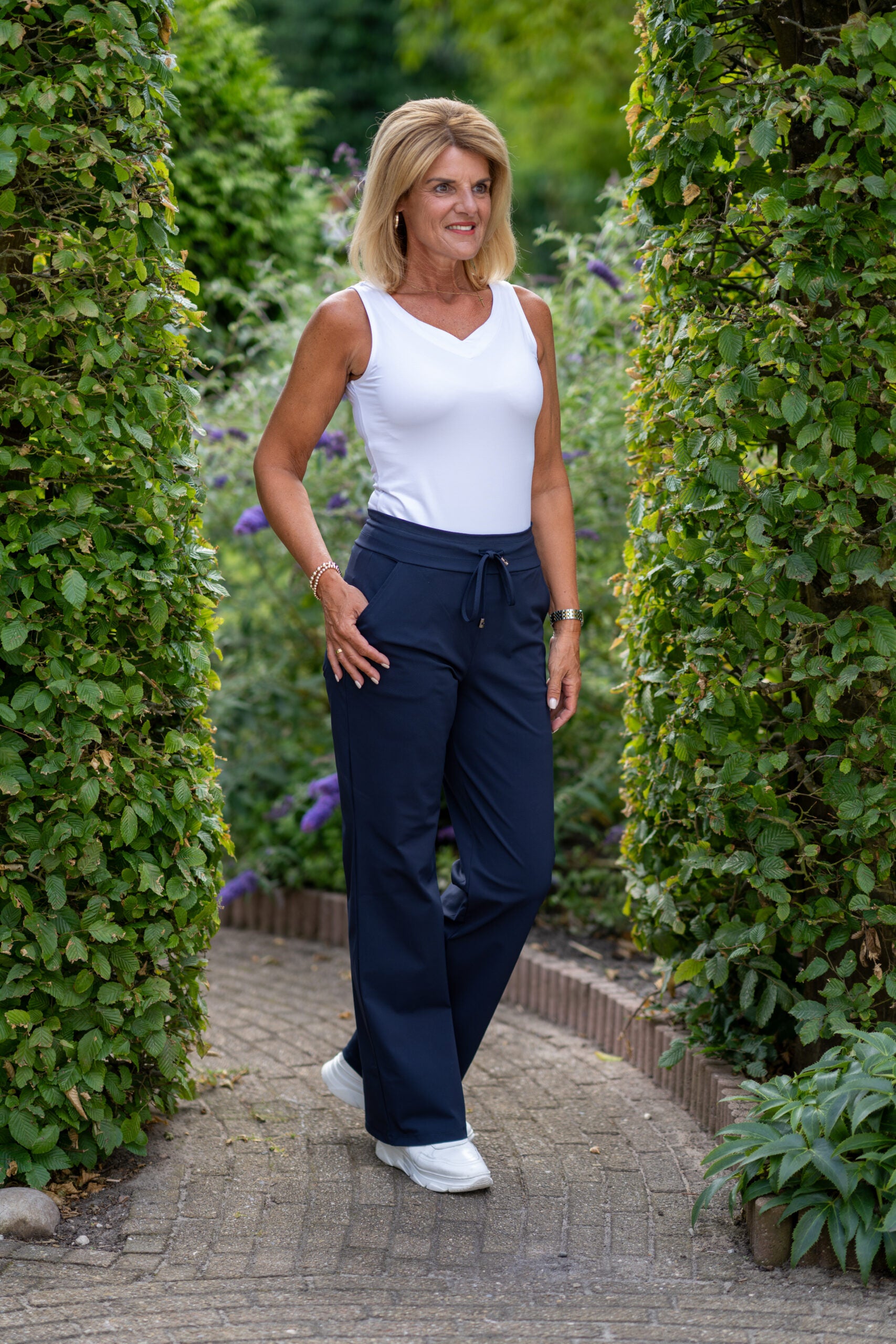 Mi Piace Travelbroek Recht heavy Kwaliteit 202136 donkerblauw