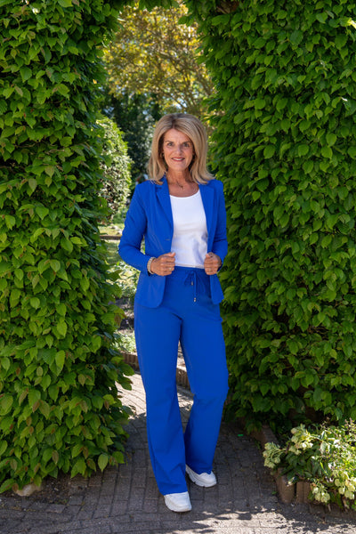 Mi Piace Travelstof Blazer kobalt blauw 202015
