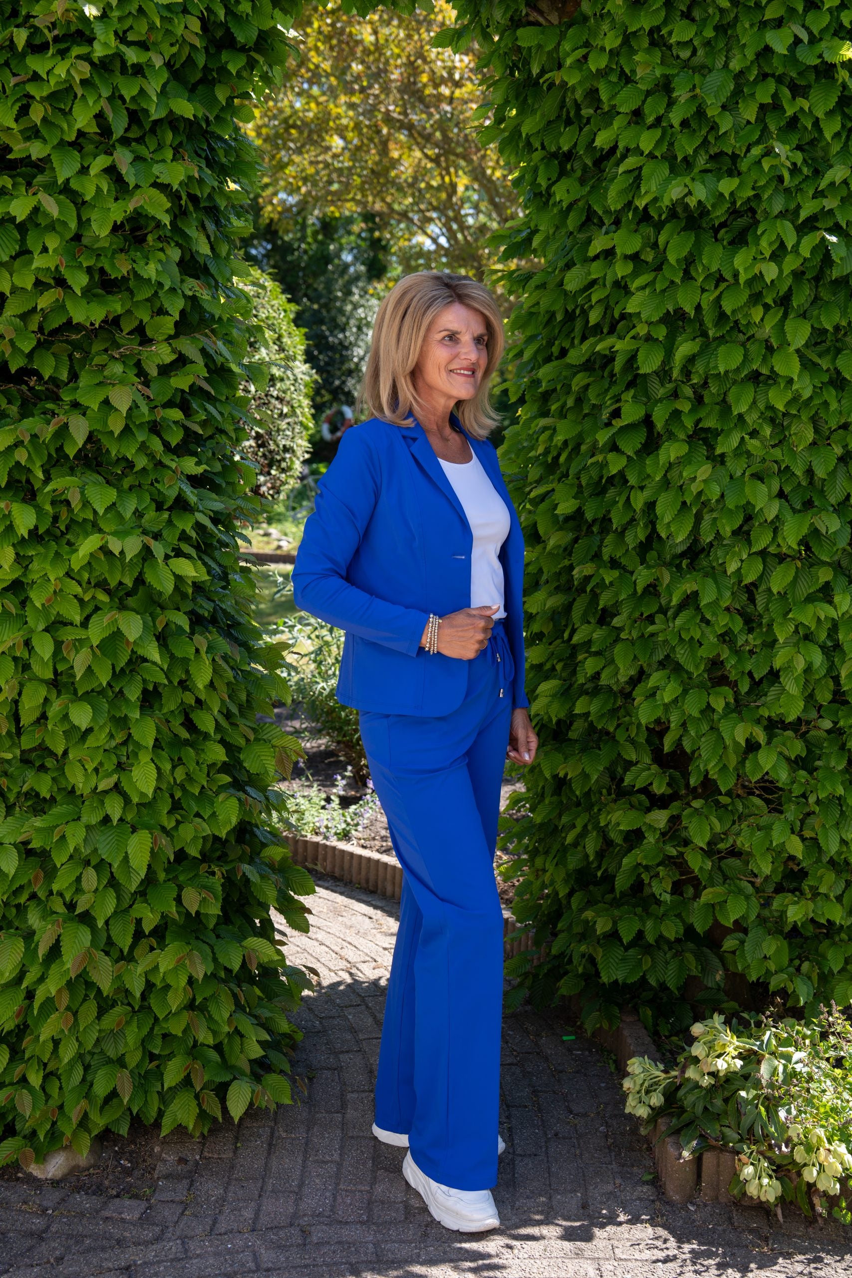 Mi Piace Travelstof Blazer kobalt blauw 202015