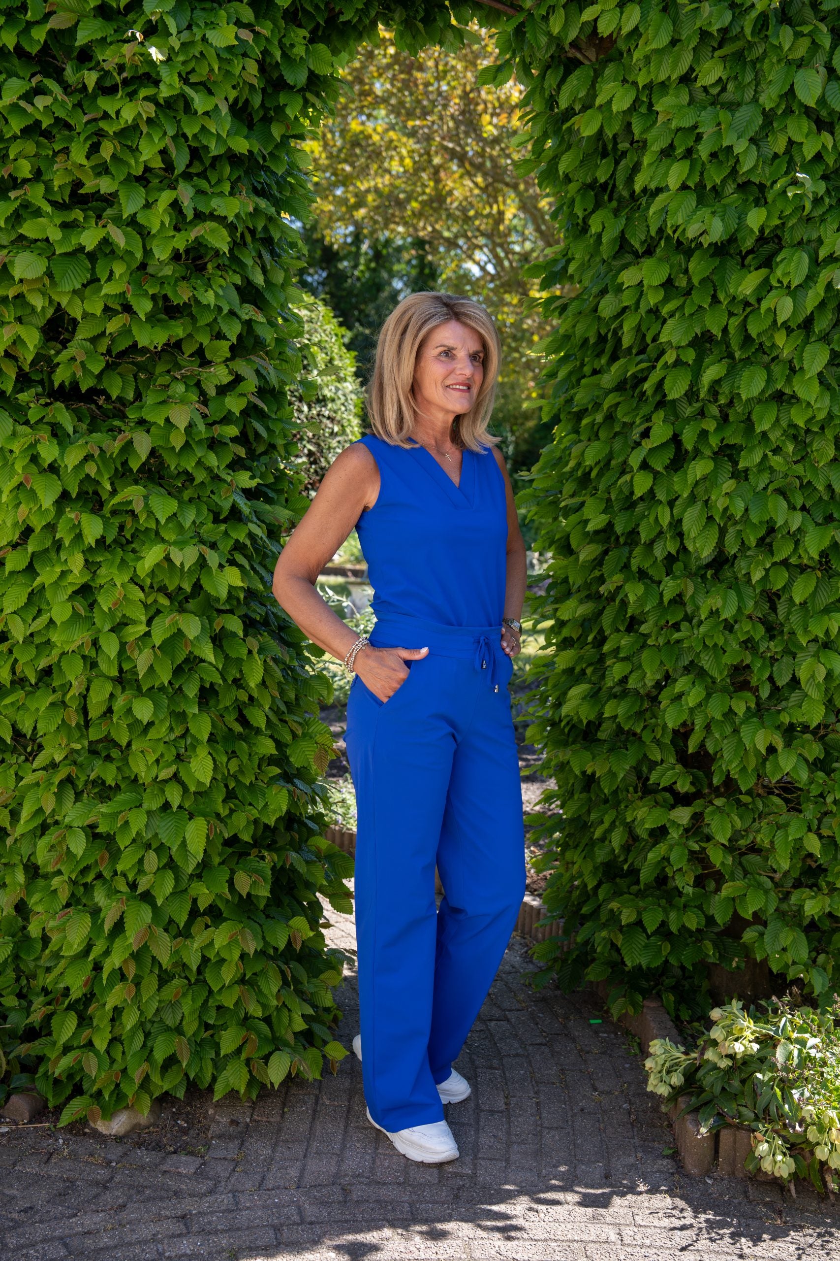 Mi Piace Travelbroek recht model cobalt blauw 202089