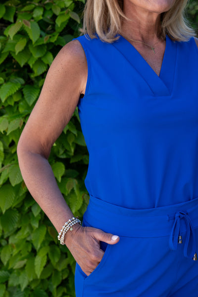 Mi Piace Travelstof Mouwloze Top cobalt 202425