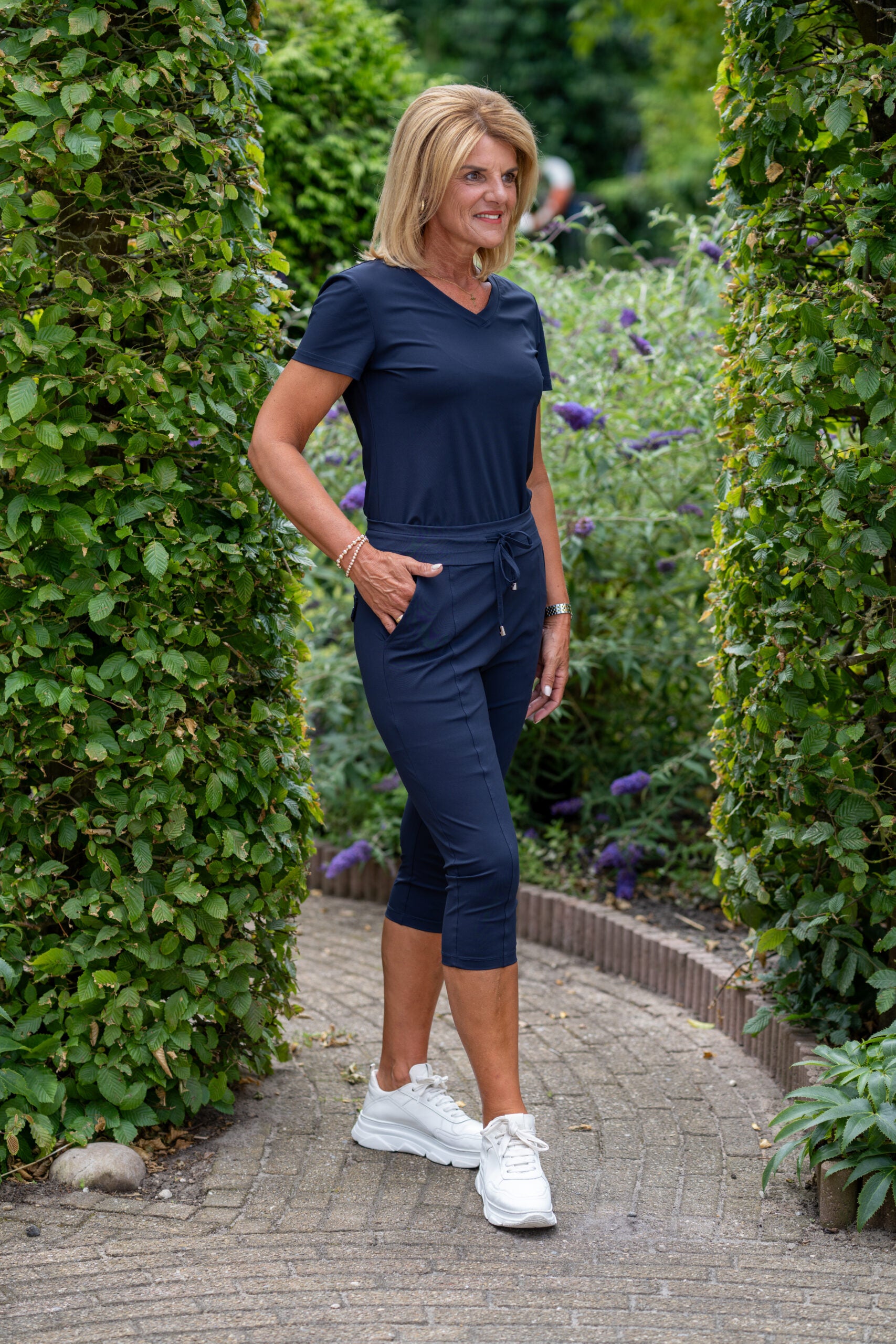 Mi Piace Travelbroek Capri donkerblauw 202082