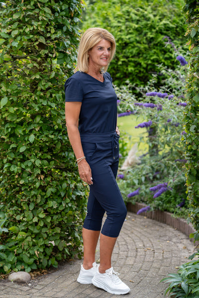 Mi Piace Travelbroek Capri donkerblauw 202082