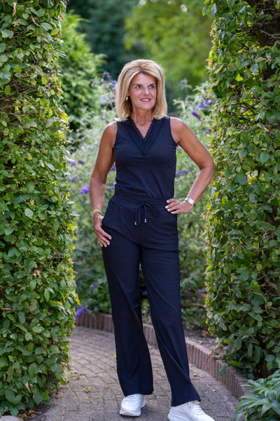 Mi Piace Travelstof Top Kant zwart 202254