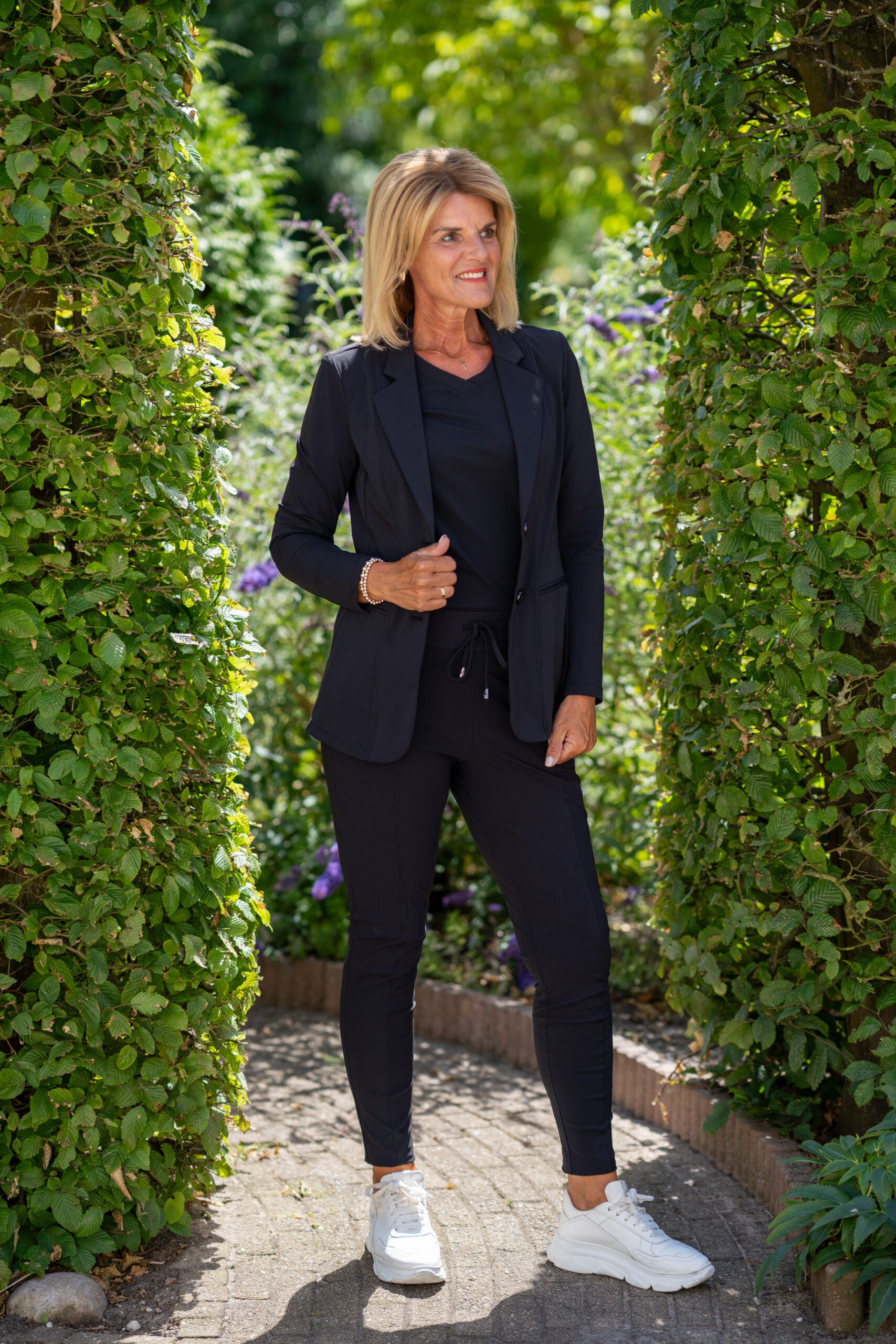 Mi Piace Halflange Travelstof Blazer 202102 zwart