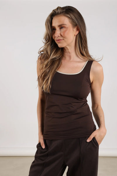 Nukus Juba Top dark chocolate goud