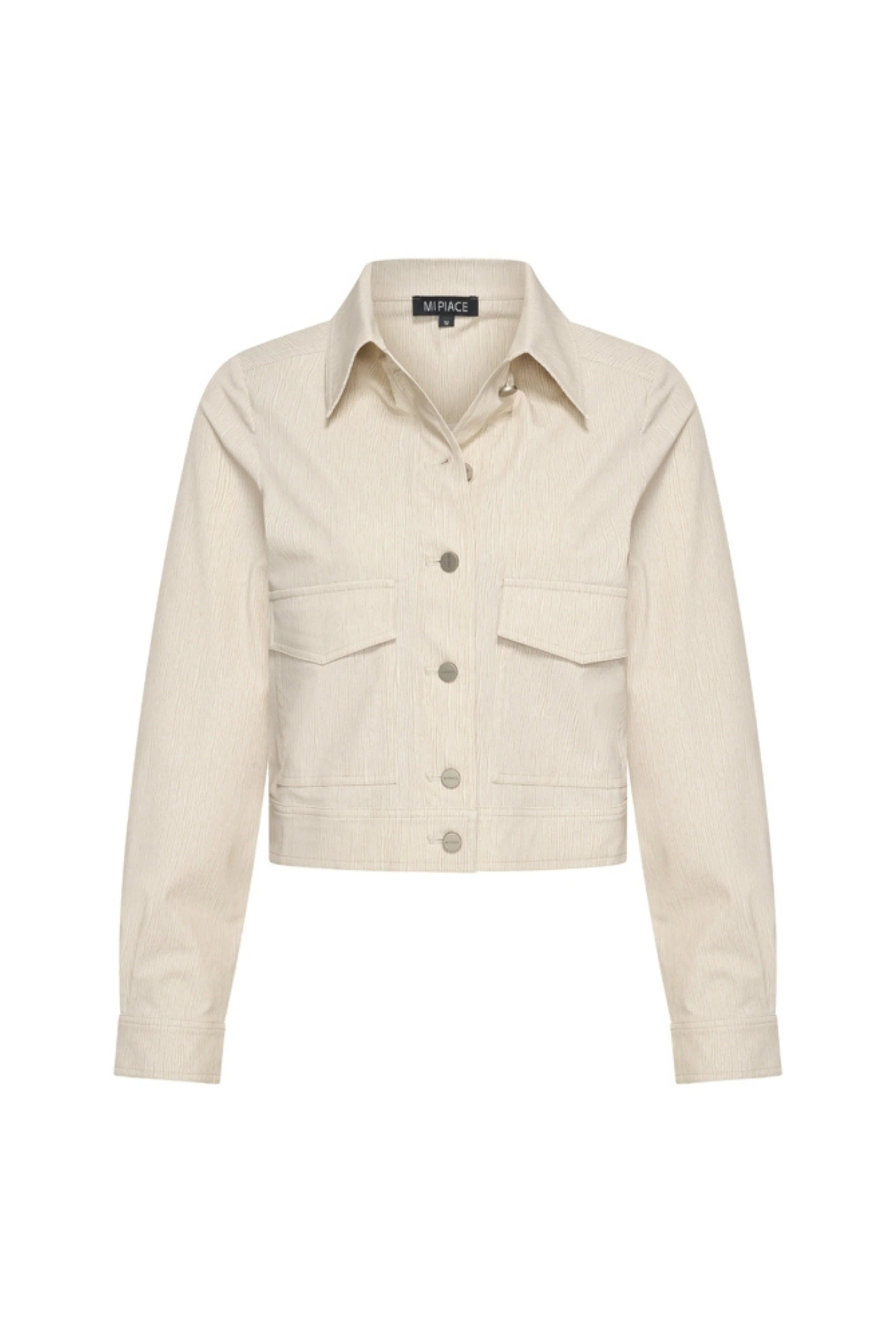 Mi Piace Travelstof Jacket Cropped 202348 structure print kit