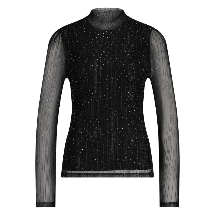 Nukus Puck Top Strass zwart